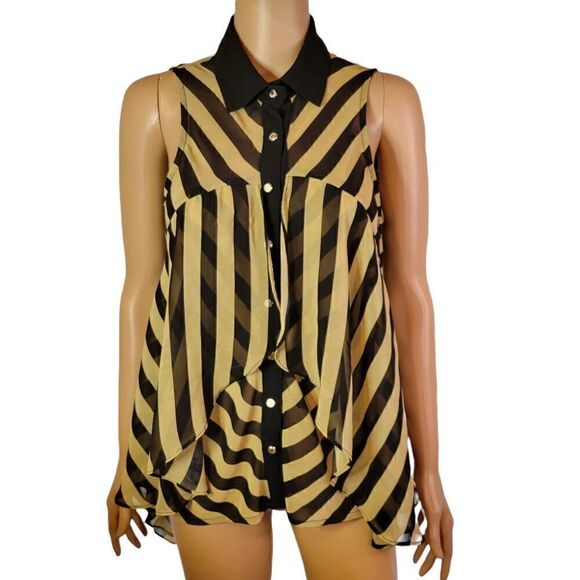 Freeway Women's Striped Flowy Top (Size M) - Picture 1 of 6